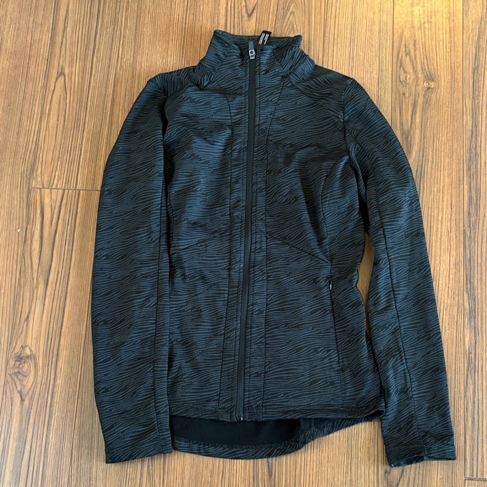 Mondetta Black Patterned Full-Zip Utility Jacket - image 1